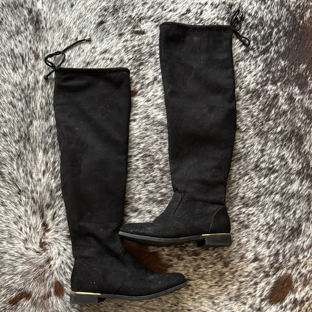 Black Over-the-Knee Women's Boots